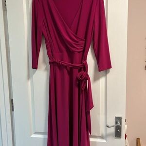 Ralph Lauren Fuchsia Long Sleeve Dress